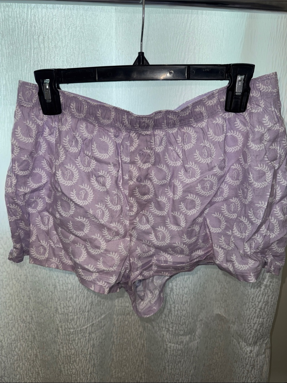 PINK Victoria's Secret Lavender Printed Cotton Lounge Shorts